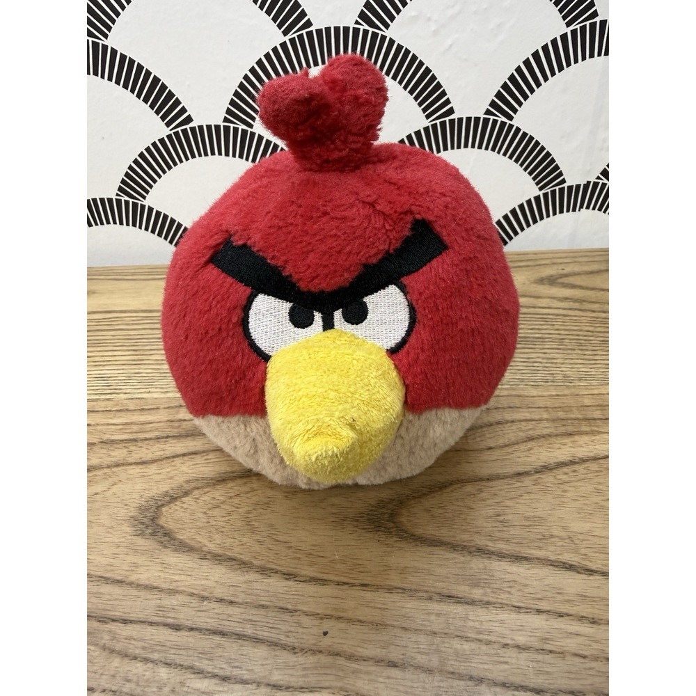 Angry Birds Red Bird Plush 6" Stuffed Animal Toy Red Classic Character 2010